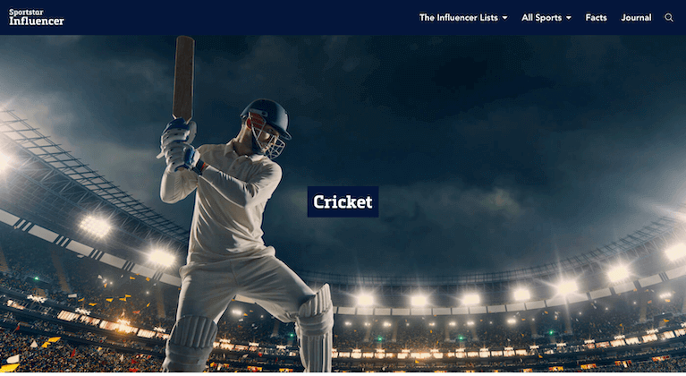 Sportstar Influencer Cricket